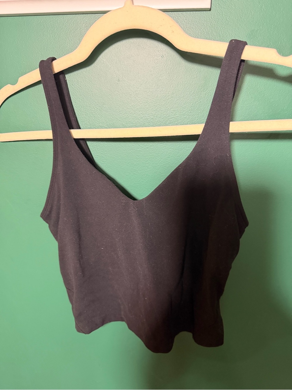 lululemon athletica Black V-Neck Crop Tank